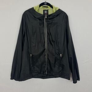 Title: Halifax Traders Black Windbreaker Jacket, XL, Hooded, 100% Polyester